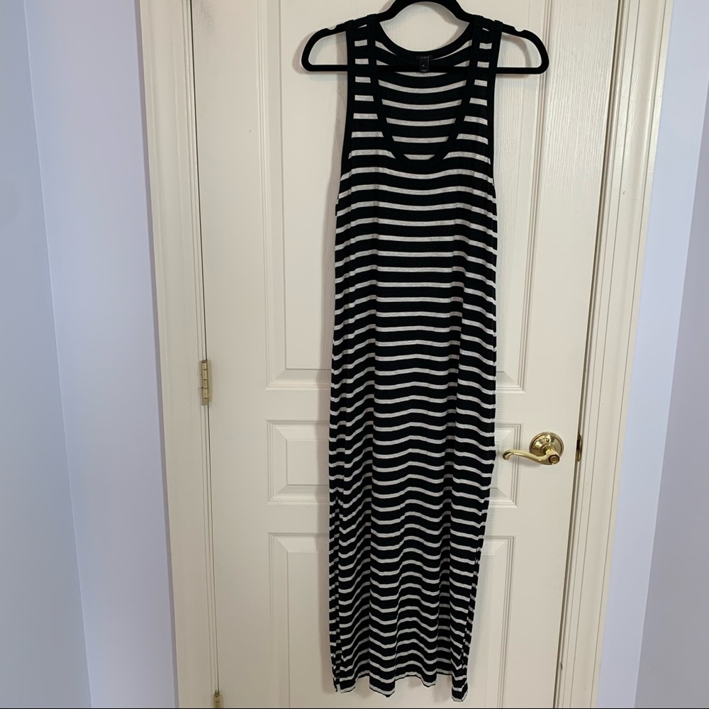 J crew striped maxi dress